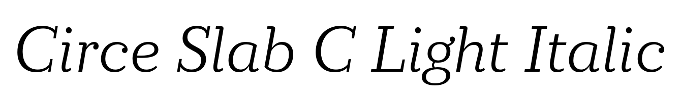 Circe Slab C Light Italic